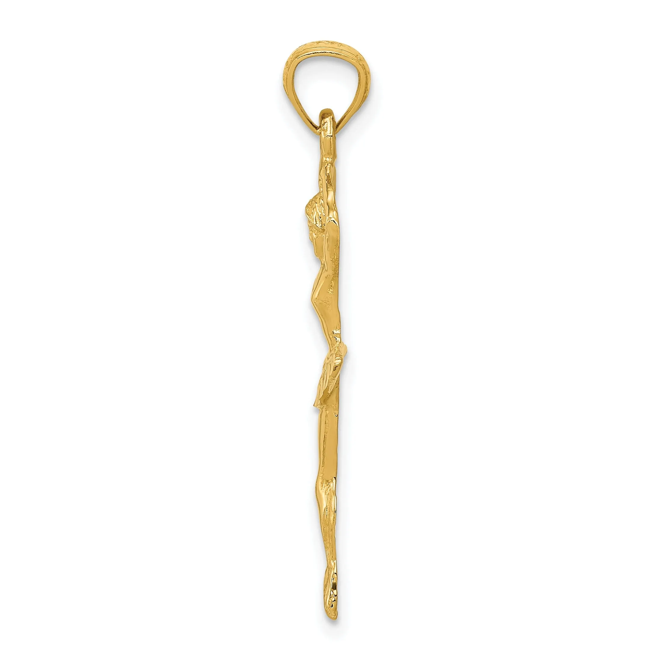 14k Yellow Gold Ballerina Charm Pendant