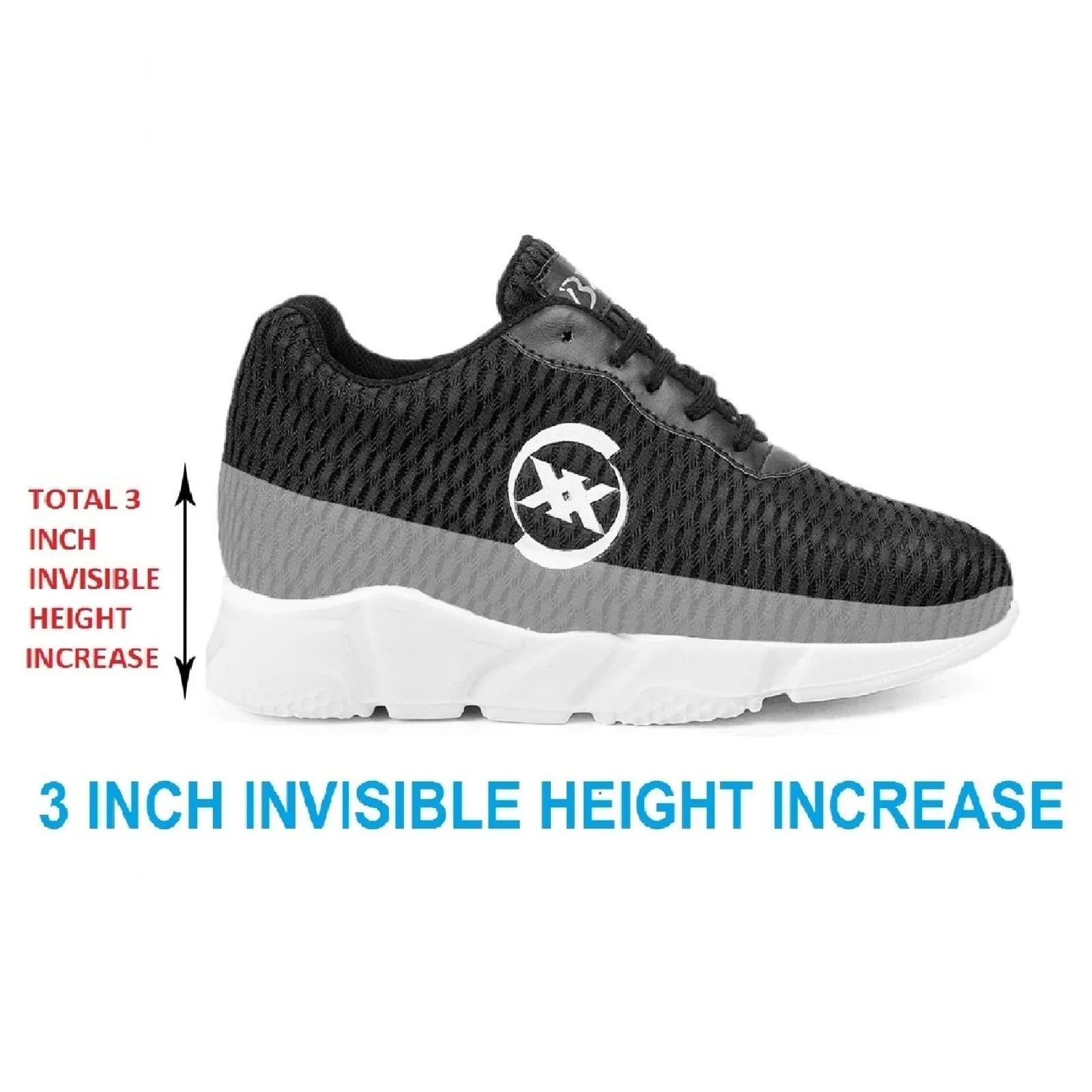 3 Inch Hidden Height Increasing Sport Shoes for Cricket, Football, Basketball etc.