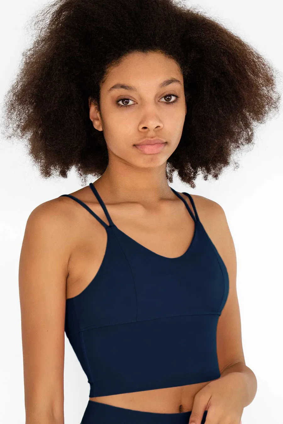 4 for $54 - Navy Blue Kelly Strappy Long Line Padded Sports Bra - Women