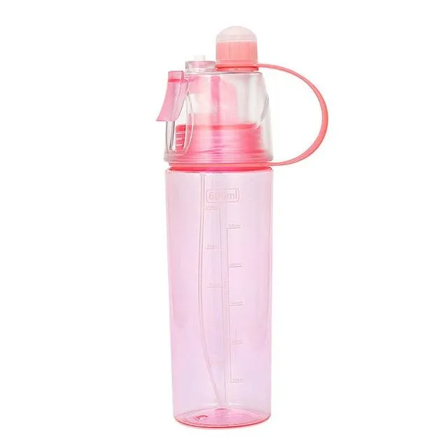 600ml Sports Spray Water Bottle Leak-Proof