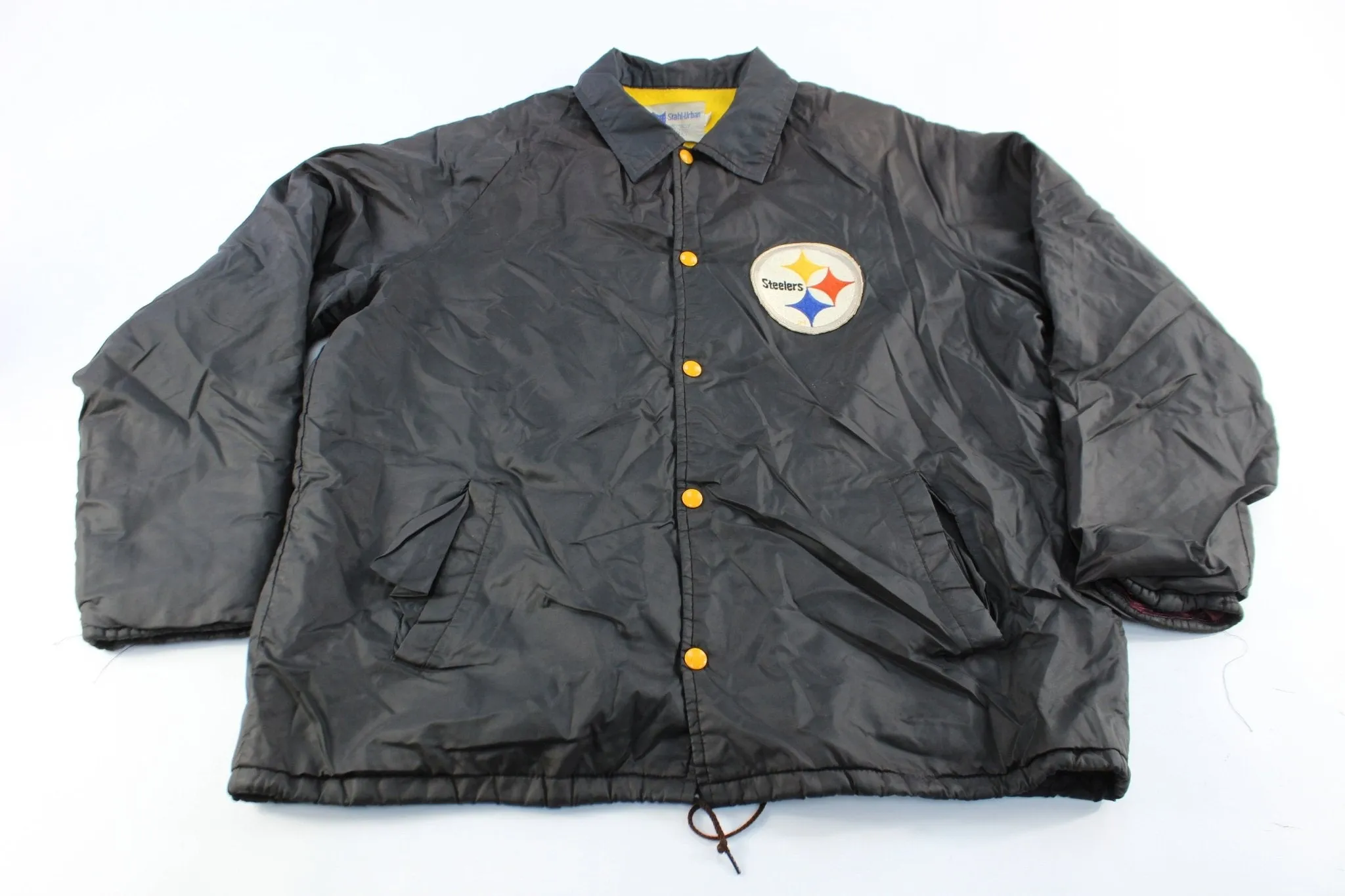 70's Pittsburgh Steelers Embroidered Logo Black Jacket