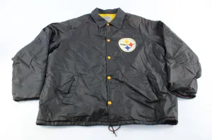 70's Pittsburgh Steelers Embroidered Logo Black Jacket