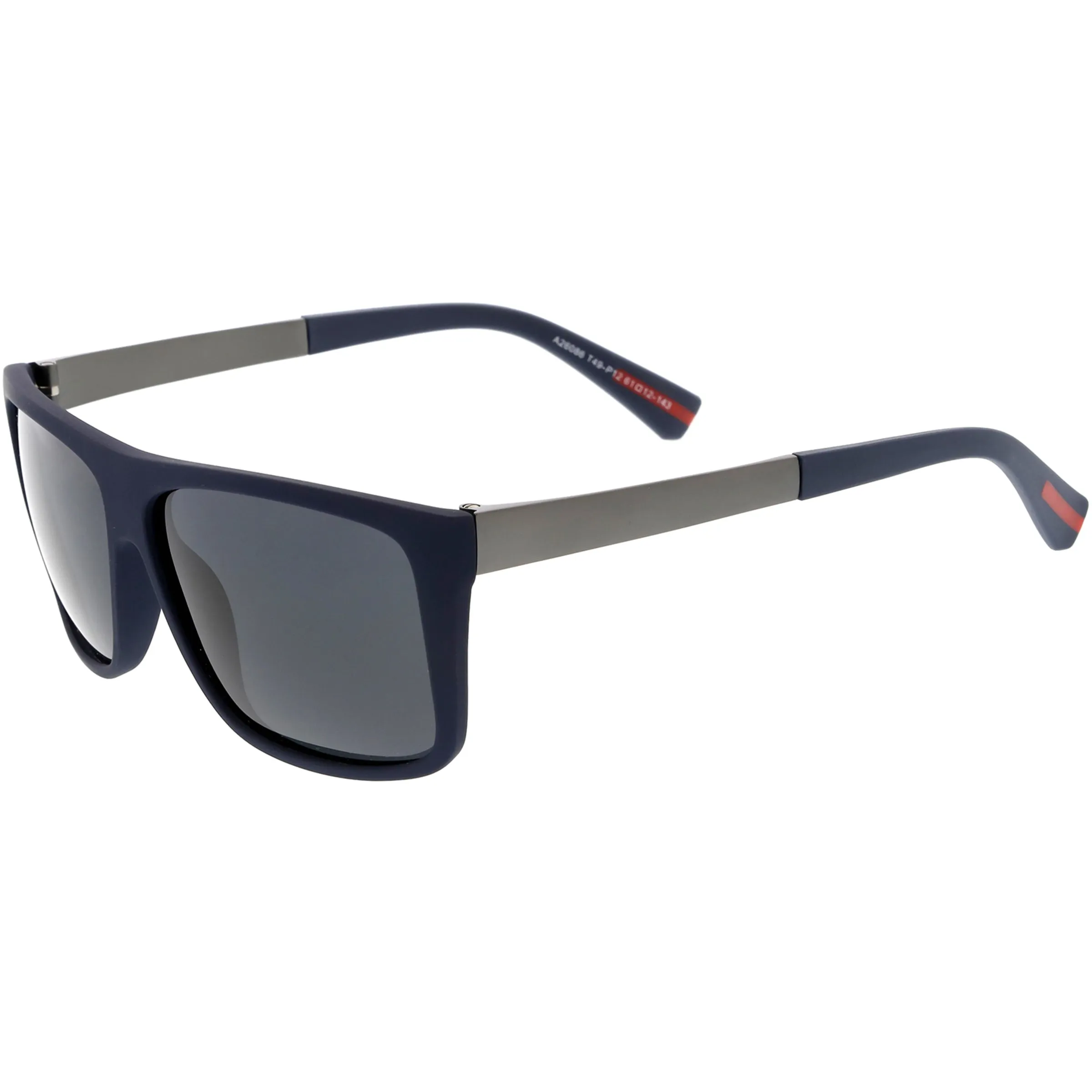 Action Sport Large Flat Top Polarized Lens Rectangle Sunglasses C890