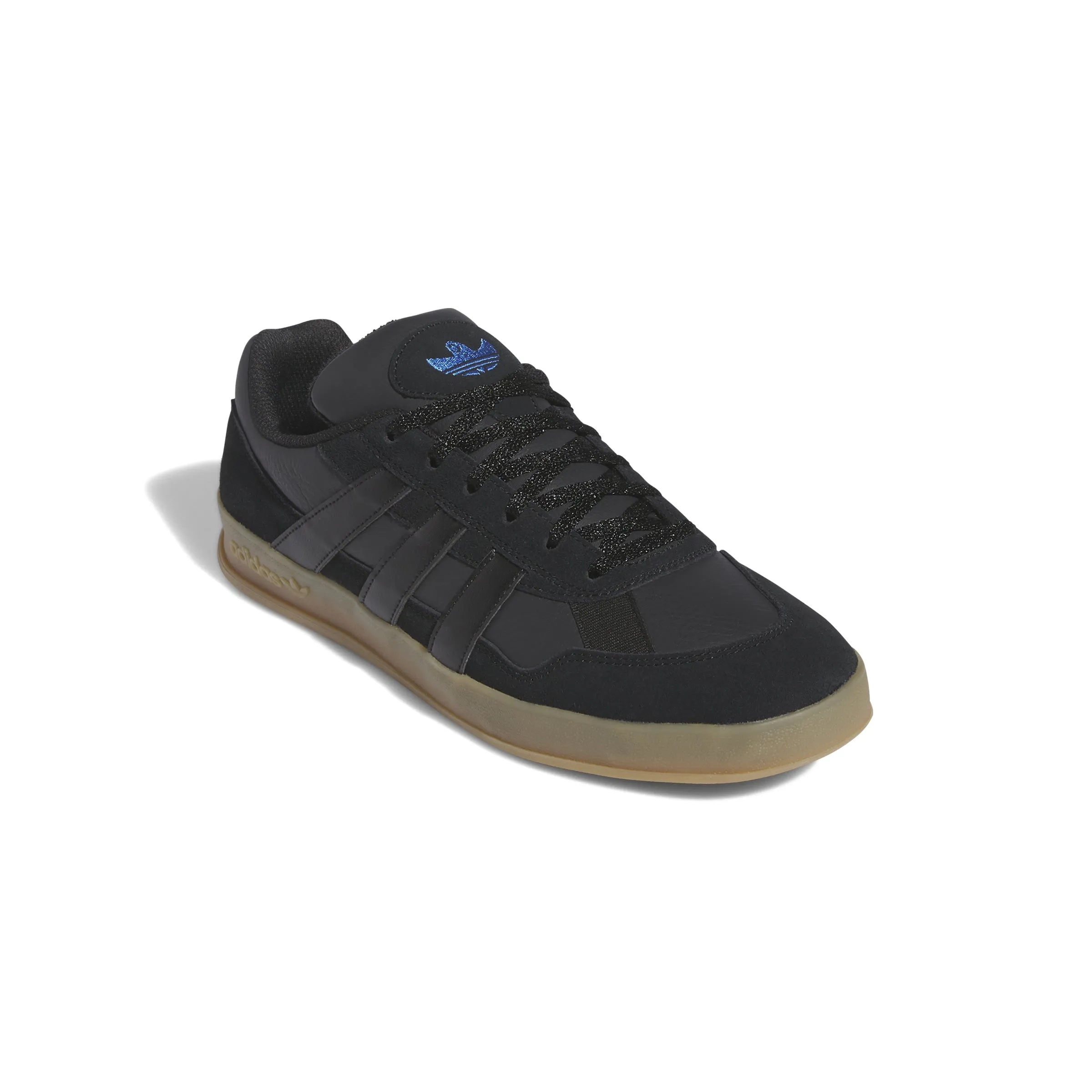 Adidas Aloha Super Mark Gonzales Shoes-Core Black/Carbon/Blue Bird