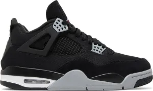 Air Jordan 4 Retro SE Black Canvas Sneakers, black