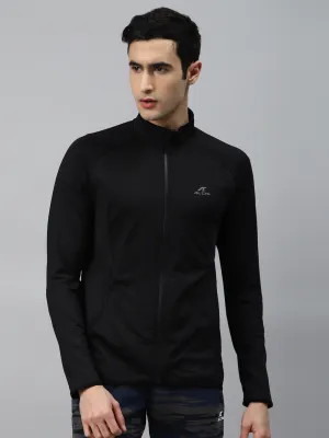 Alcis Men Black Solid Training Jacket