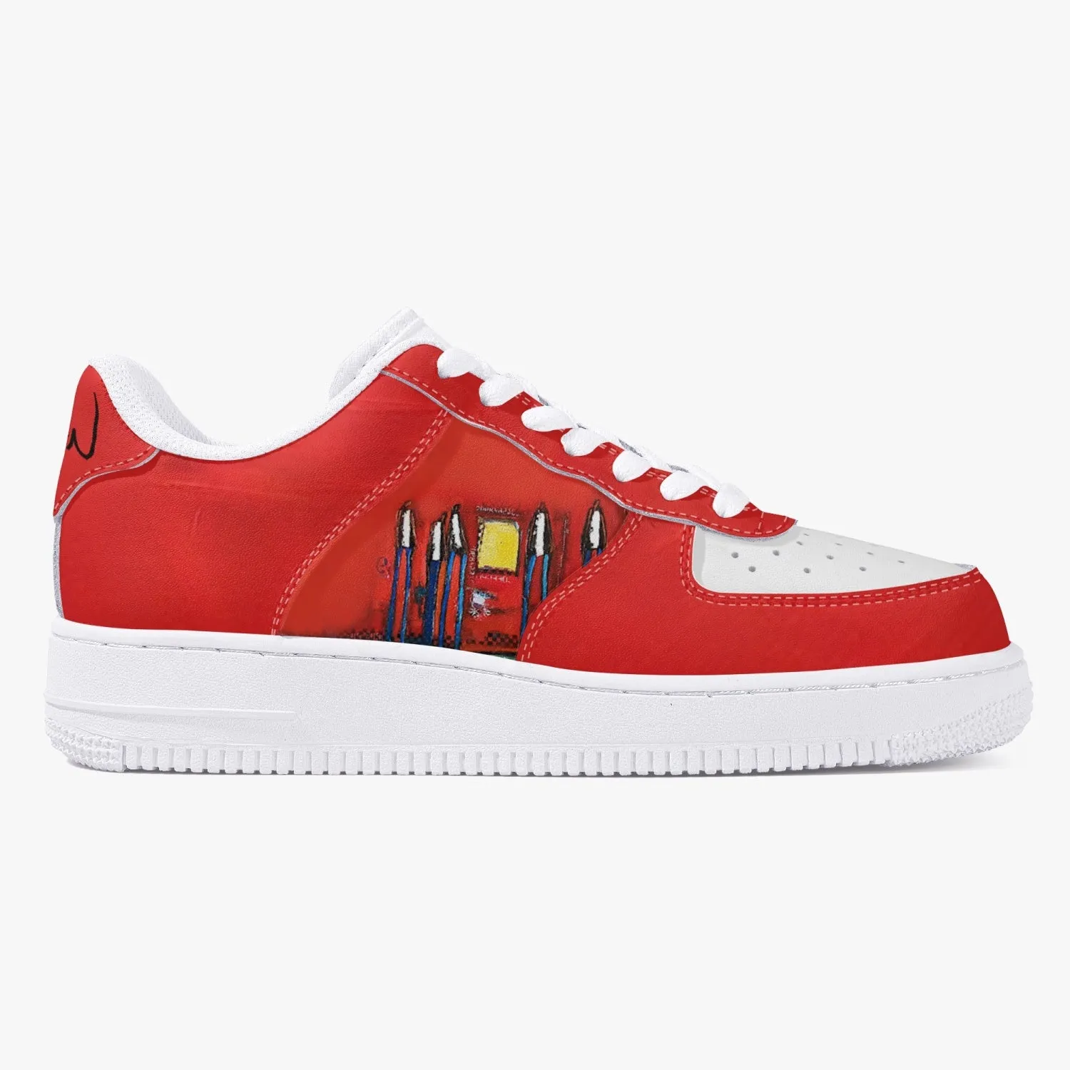 All together now Low-Top Leather Sports Sneakers