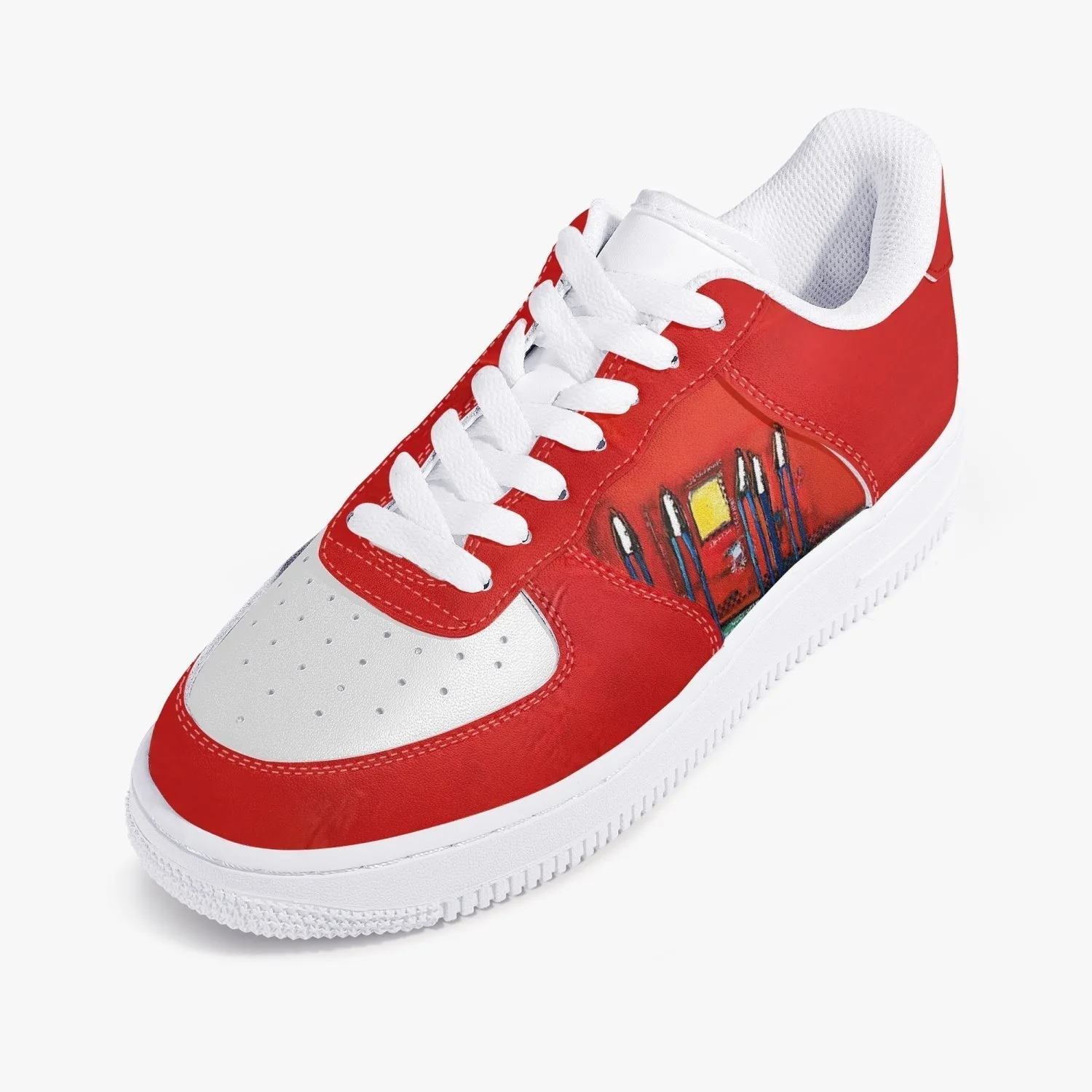 All together now Low-Top Leather Sports Sneakers