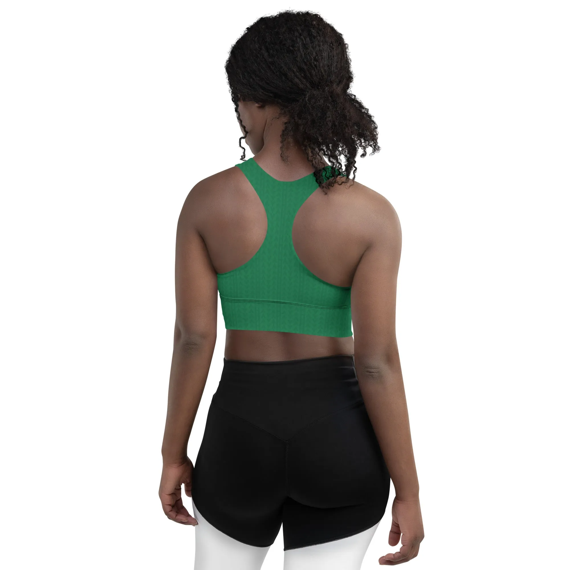 Amazon Green Longline Sports Bra