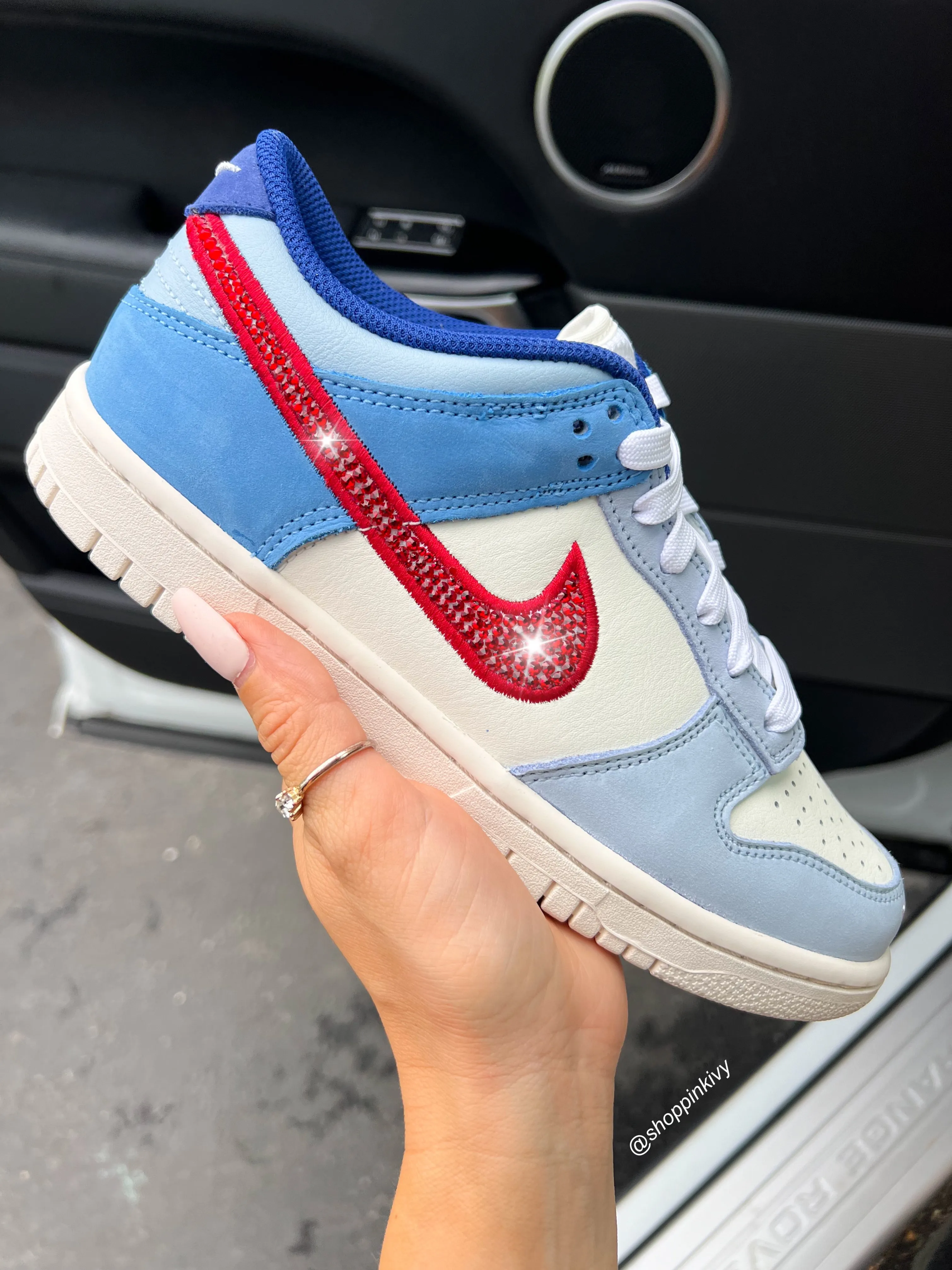 Americana Swarovski Womens Nike Dunk Shoes