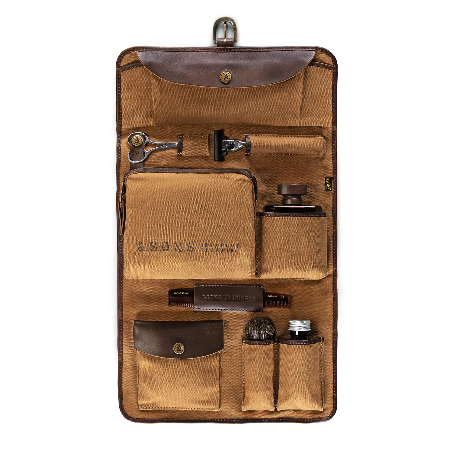 &SONS Essentials Toilet Bag Tan