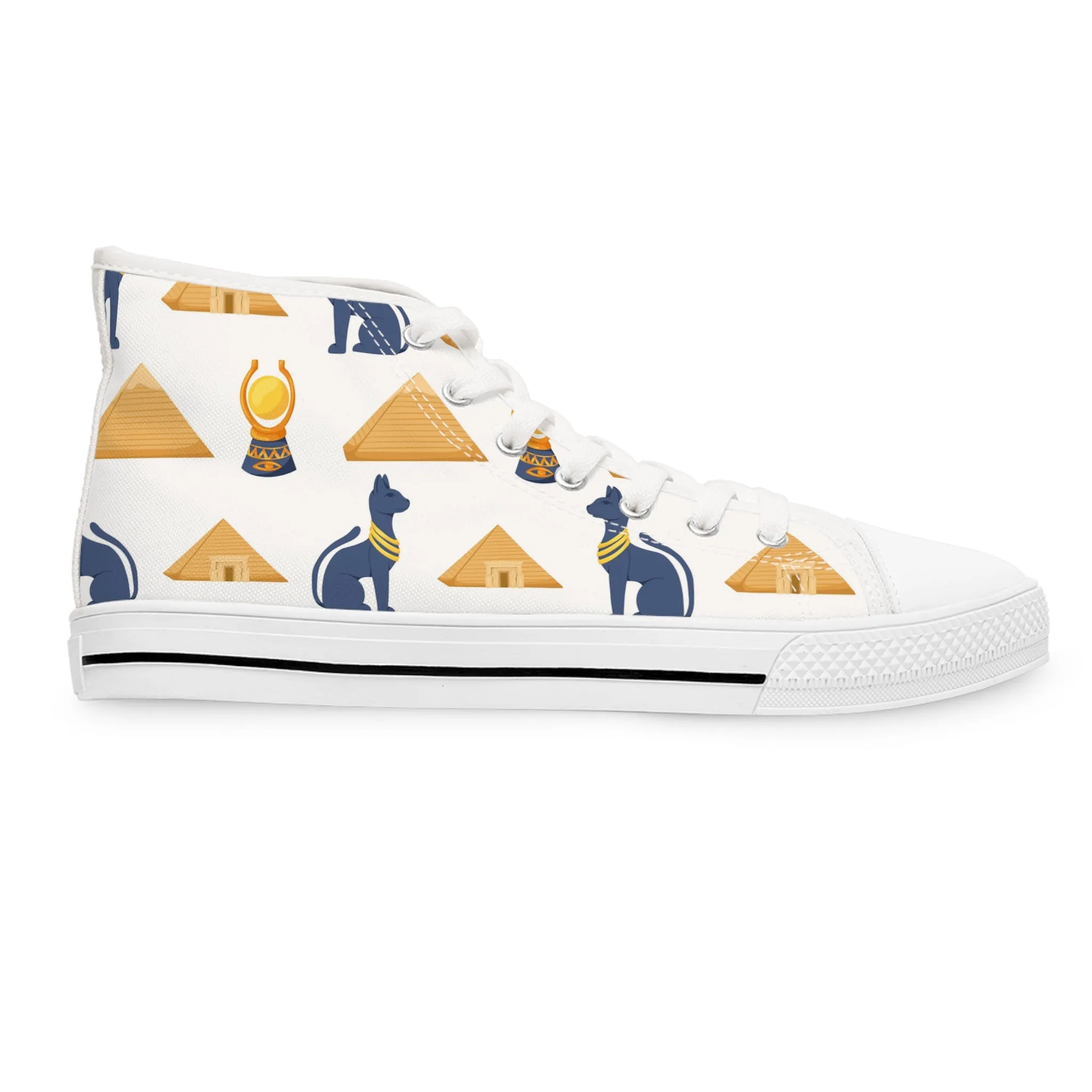 Ancient Egyptian Cat Women's High Top Sneakers