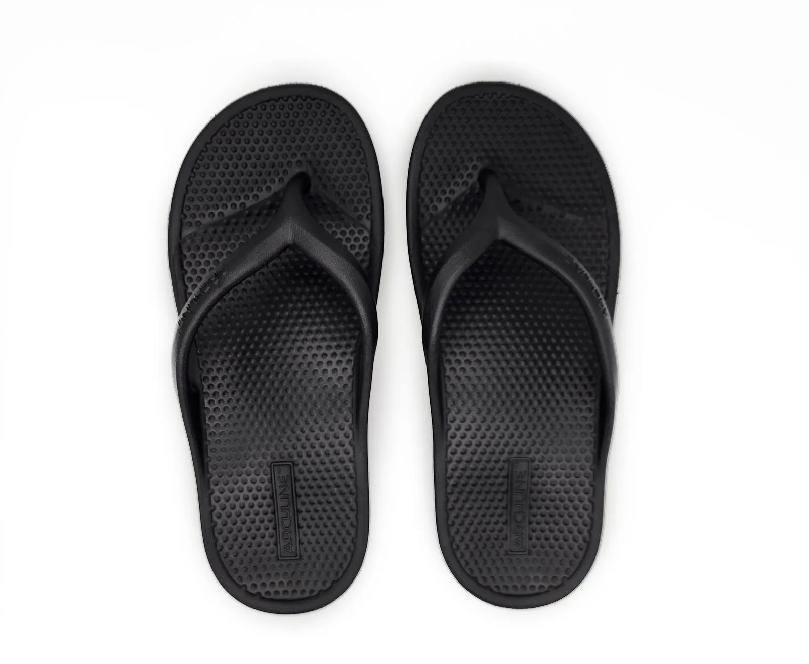 Archline Rebound Orthotic Foam Thongs Arch Support Flip Flops Orthopedic - Black