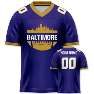 Baltimore Ravens City Custom Football Jersey for Men Women Youth Personalized Name Number Sports Apparel Shirts for Fans Gifts