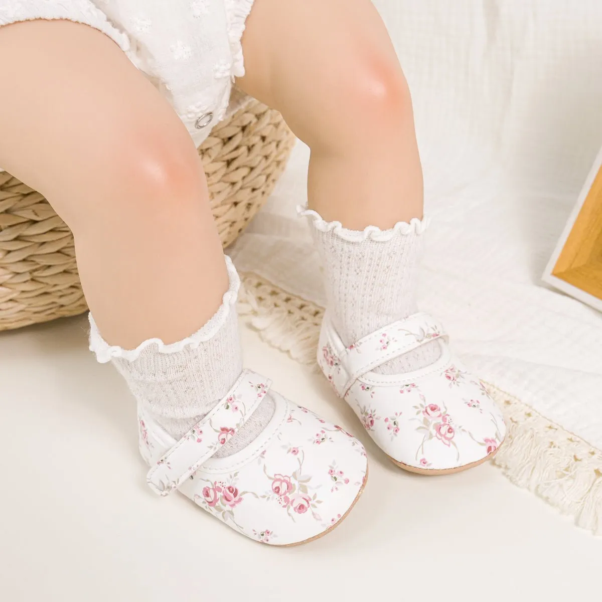 Beloved Blossom Slippers-White