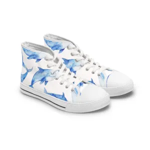 Big Whales Women's High Top Sneakers