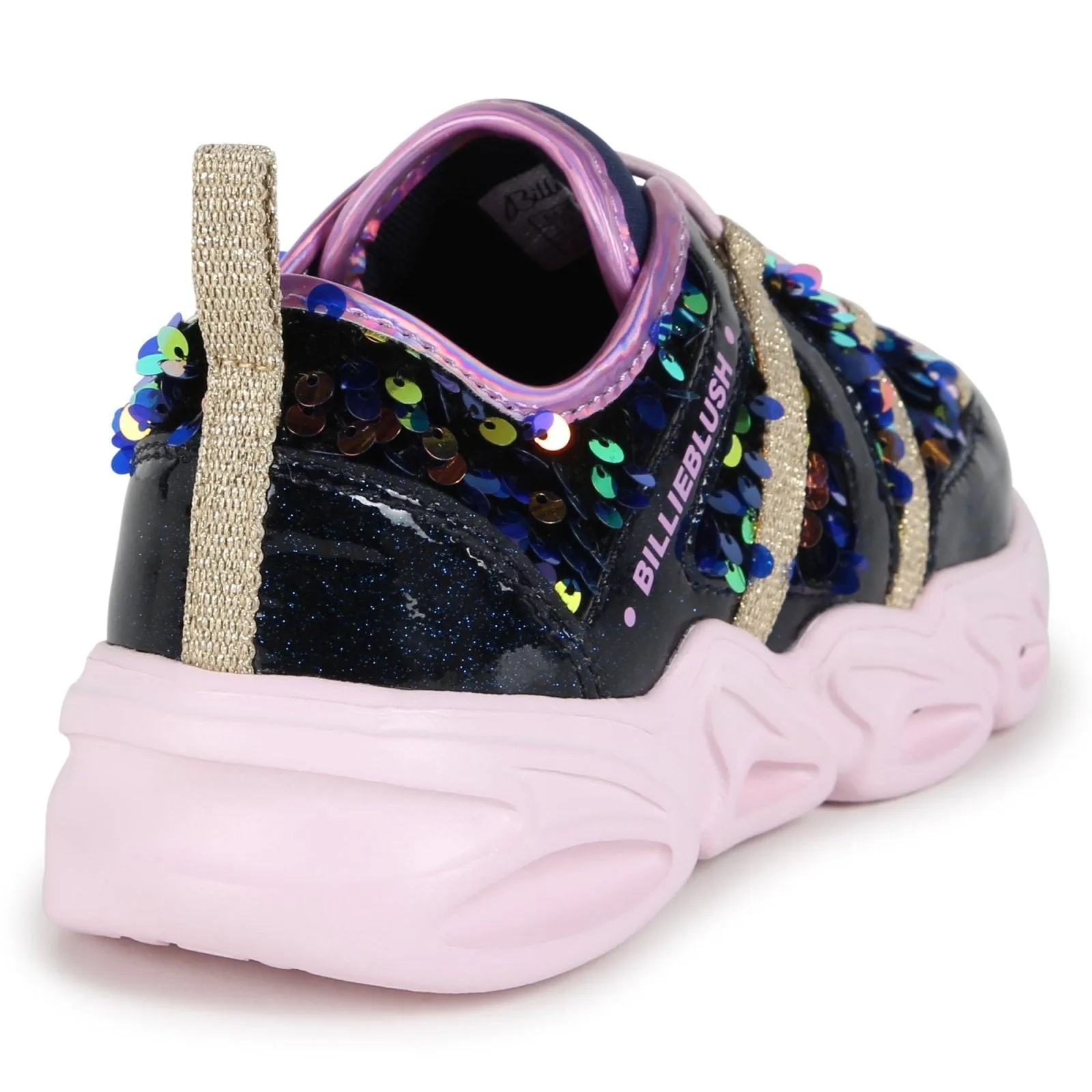 Billieblush Girls Navy Glitter Light Up Sneakers