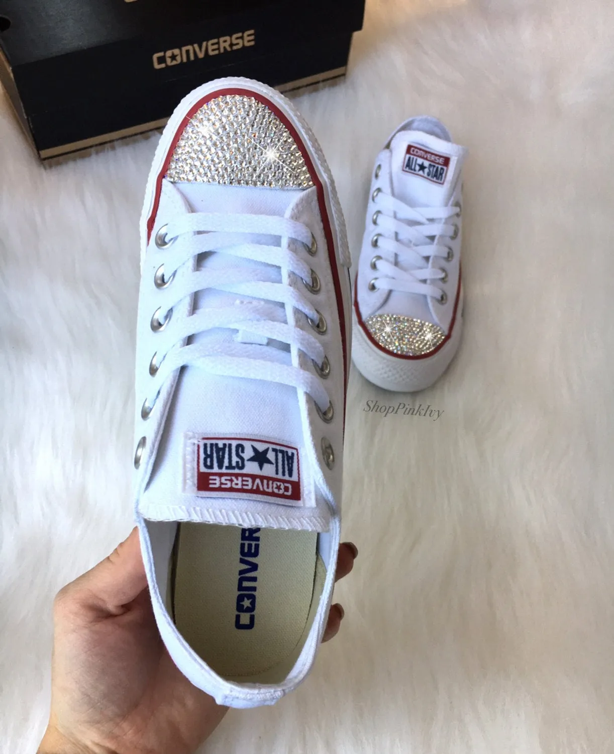 Bling White Converse Chuck Taylor