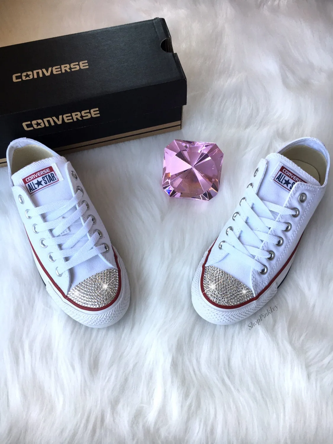 Bling White Converse Chuck Taylor