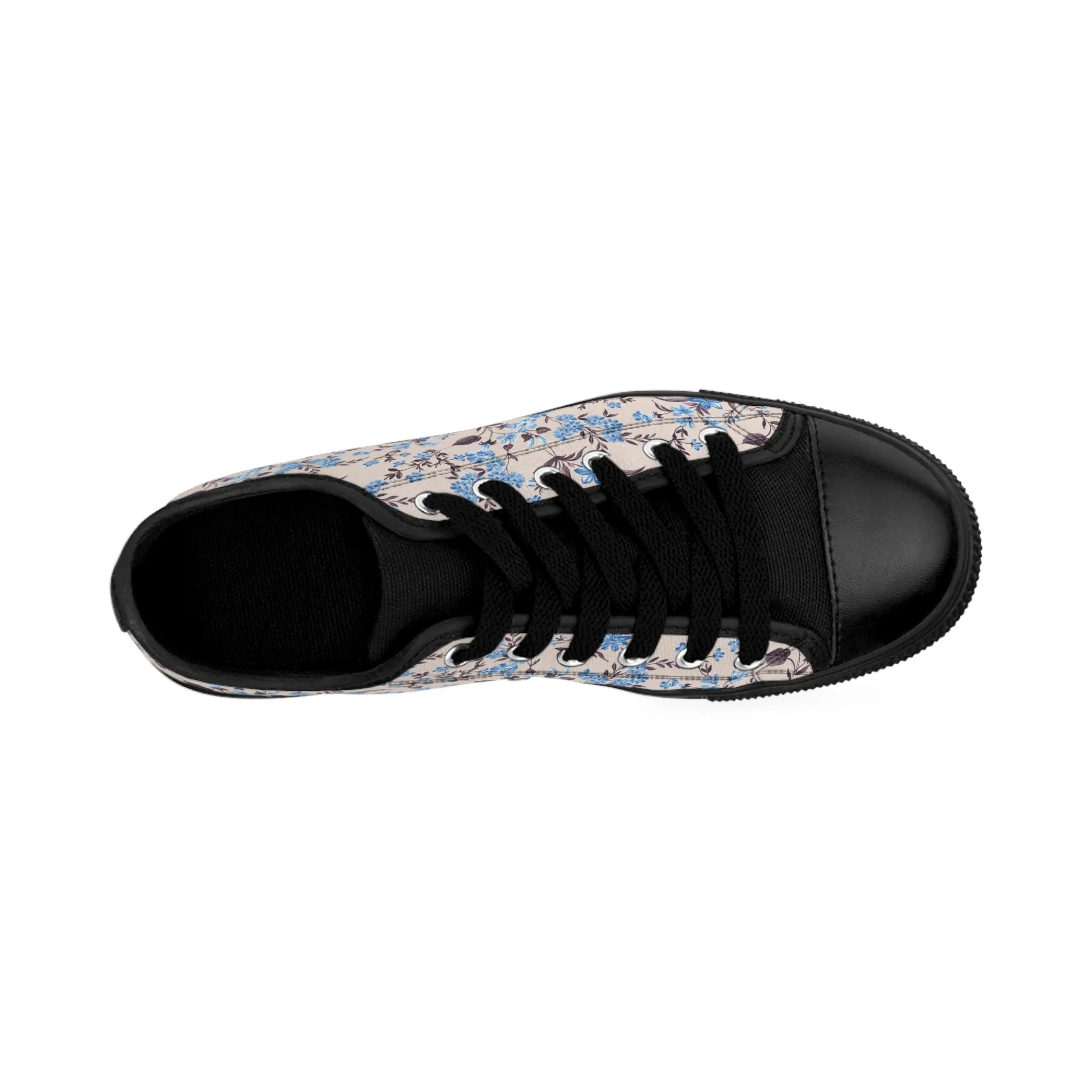 Blue Leaf Flower Women's Sneakers