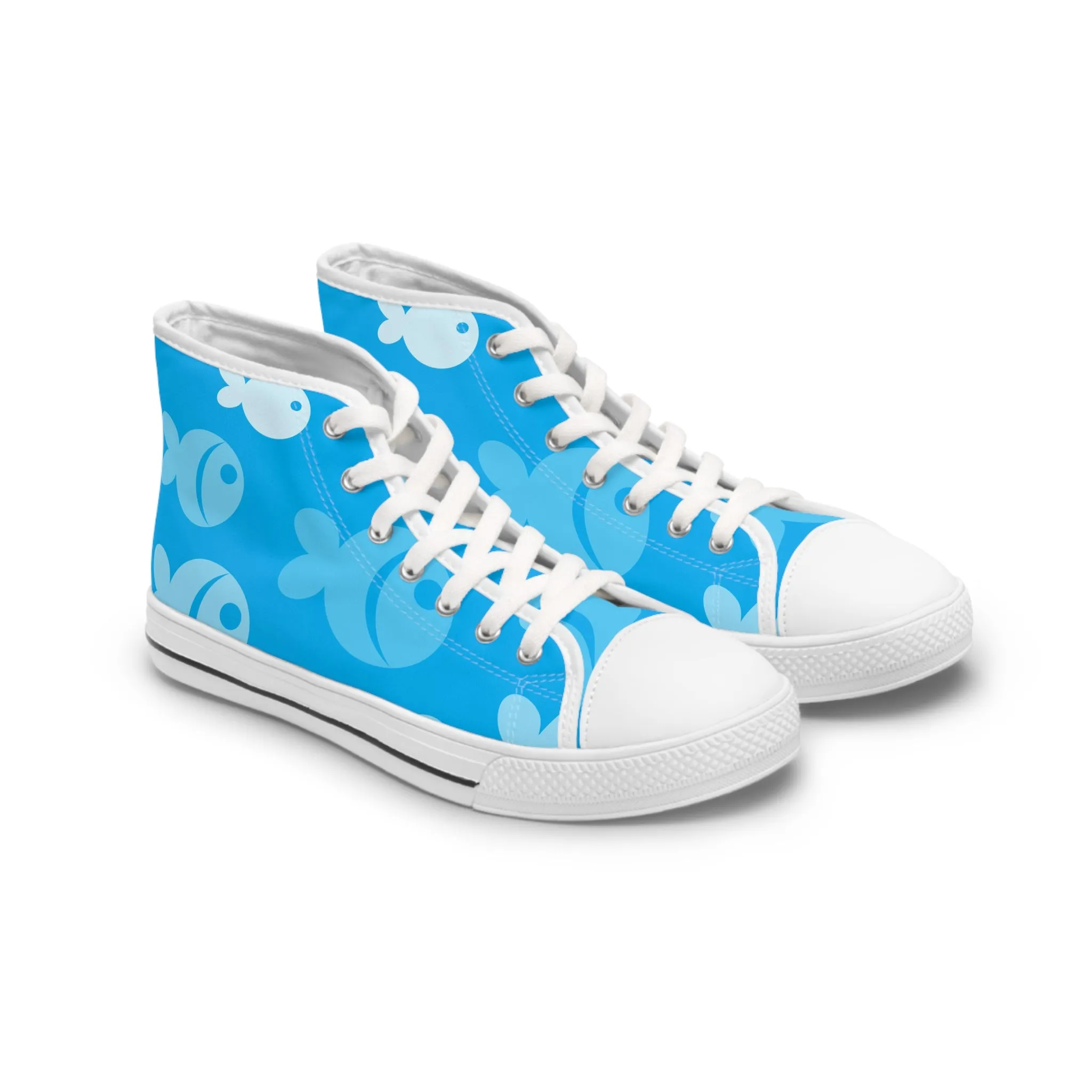 Blue Sea Fish Women's High Top Sneakers