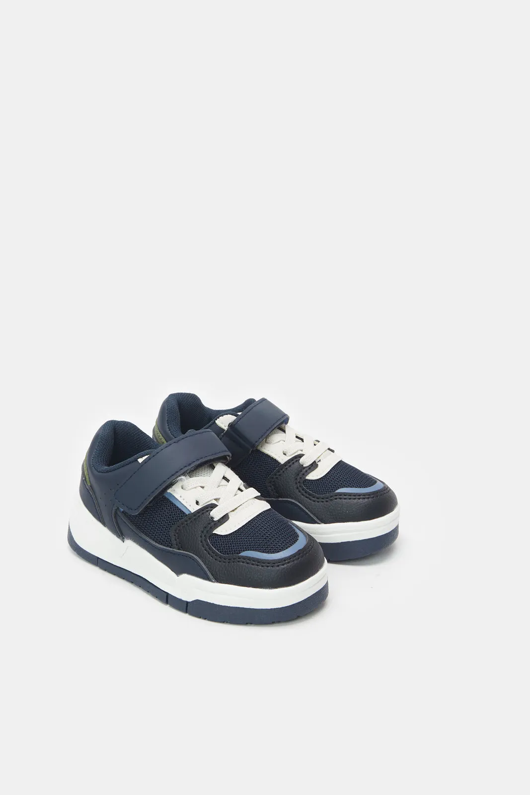 Boys Navy Color Block Skate Shoes