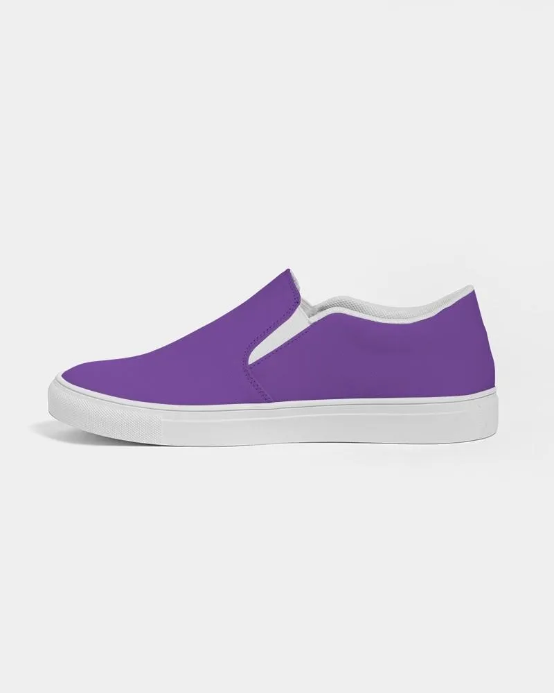 Bright Violet Slip-On Canvas Sneakers | Women's | Bright Pure Violet | C75M100Y0K0