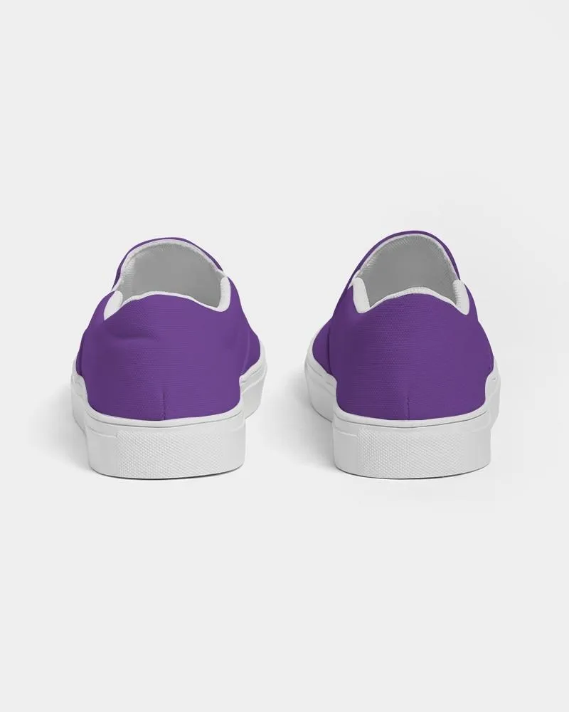 Bright Violet Slip-On Canvas Sneakers | Women's | Bright Pure Violet | C75M100Y0K0