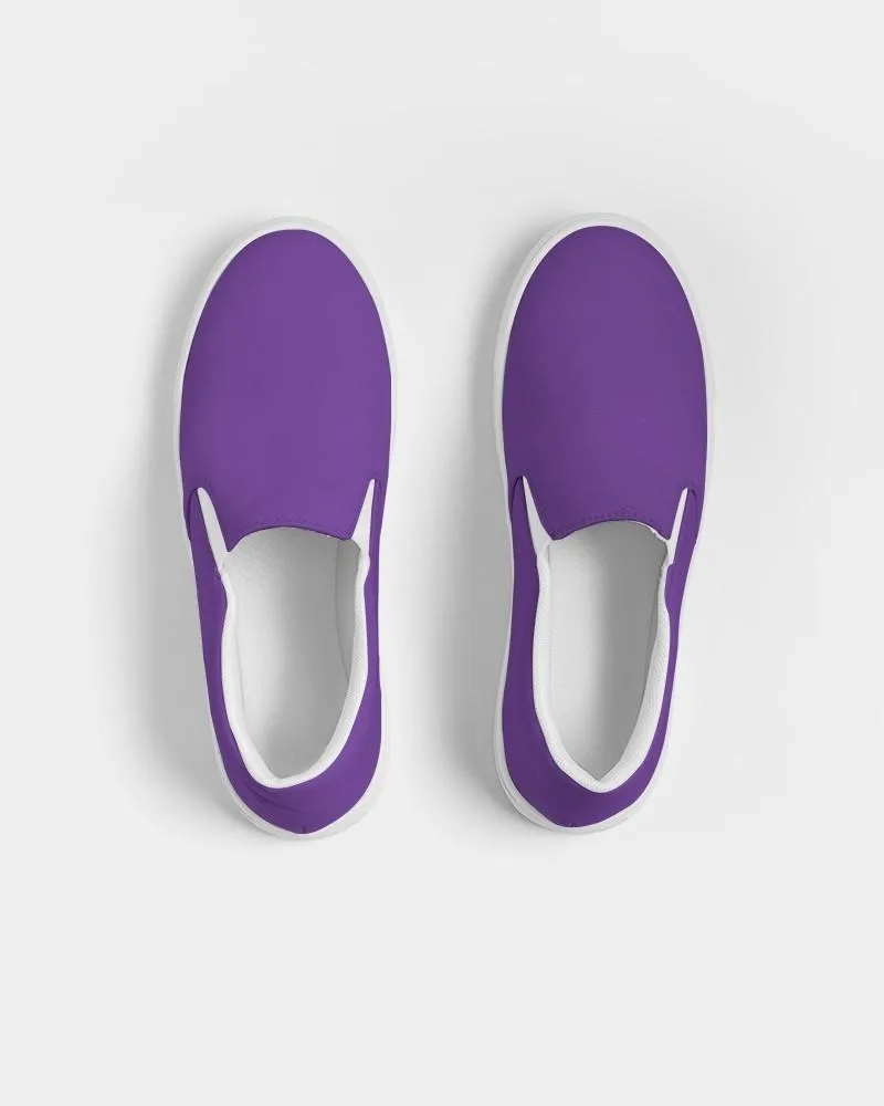 Bright Violet Slip-On Canvas Sneakers | Women's | Bright Pure Violet | C75M100Y0K0