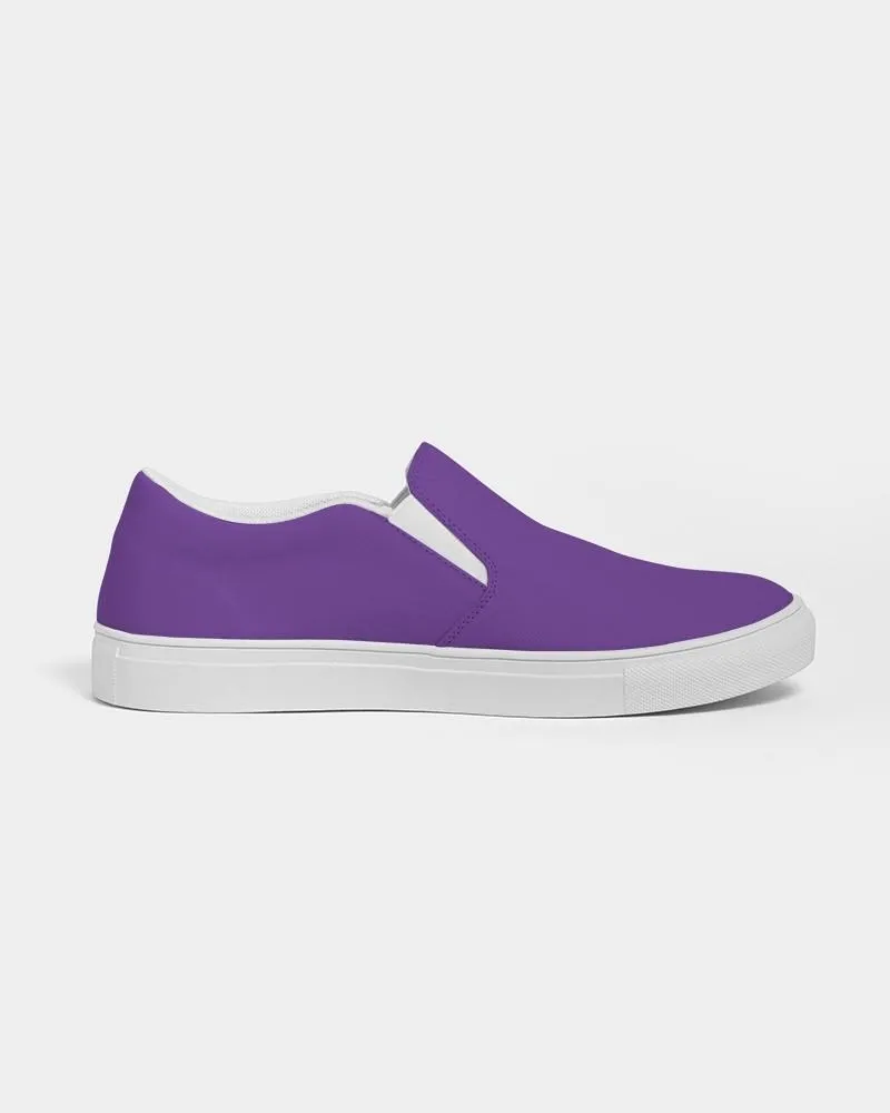 Bright Violet Slip-On Canvas Sneakers | Women's | Bright Pure Violet | C75M100Y0K0