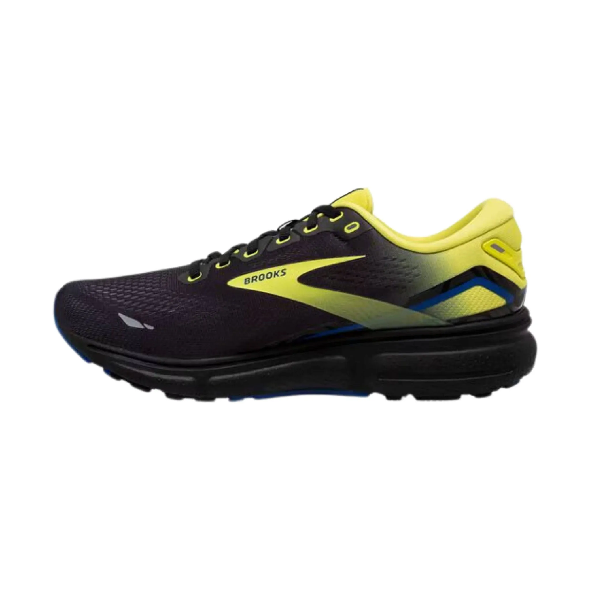 Brooks Men's Ghost 15 Road Running Shoes - Black/Nightlife/Blue - ONLINE STORE CREDIT/EXCHANGE ONLY