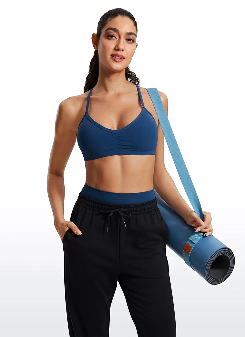 Butterluxe Ruched V Neck Sports Bra