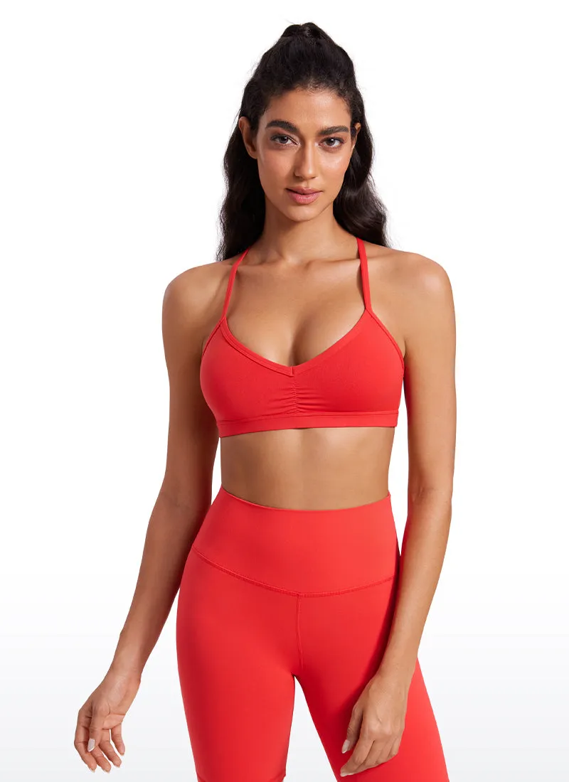 Butterluxe Ruched V Neck Sports Bra