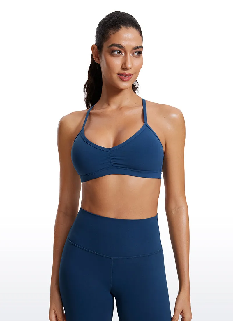 Butterluxe Ruched V Neck Sports Bra