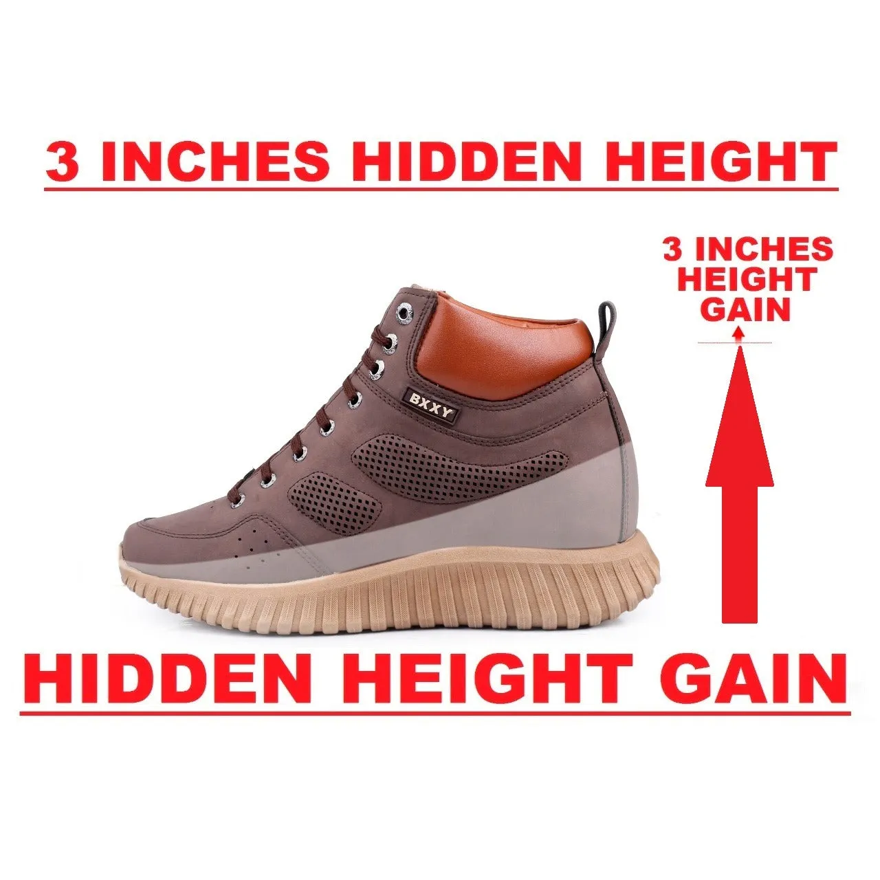 Bxxy's 3 Inch Hidden Height Increasing Shoes for Men