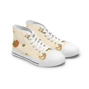 Cartoon Bird Women's High Top Sneakers