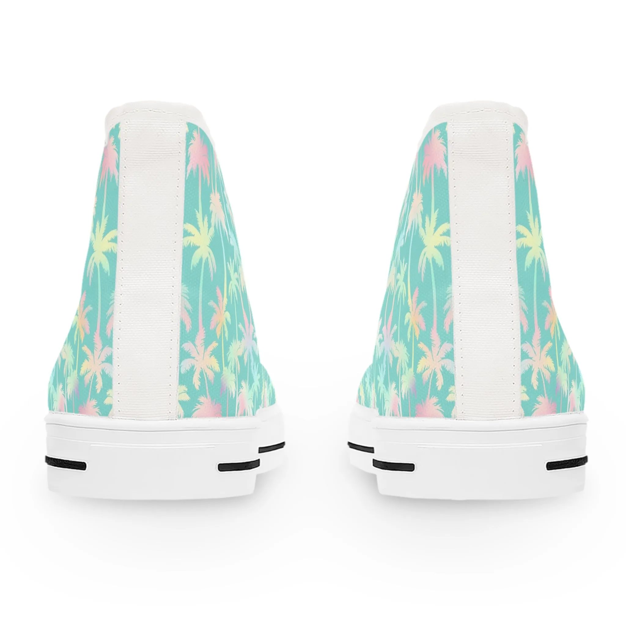 Colorful Palm Tree Women's High Top Sneakers