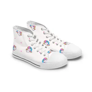 Cute Kawaii Unicorn Women's High Top Sneakers