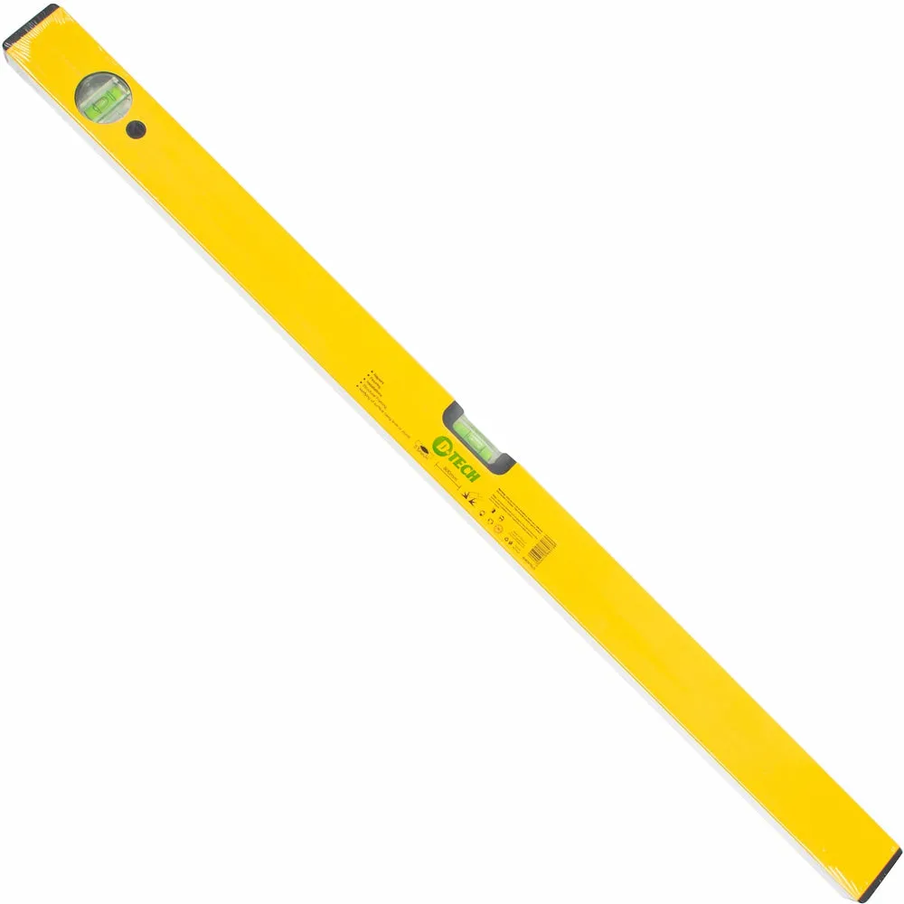 D-Tech Spirit Level Box 800mm X 1.4mm 2 X Vial 0.5mm Accur. Alum. DTSl0080B