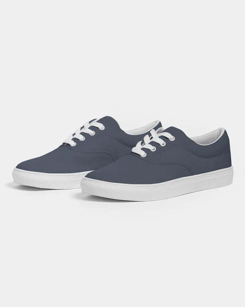 Dark Blue Men's Canvas Sneakers | Men's | Dark Pale Pastel Blue | C30M15Y0K80