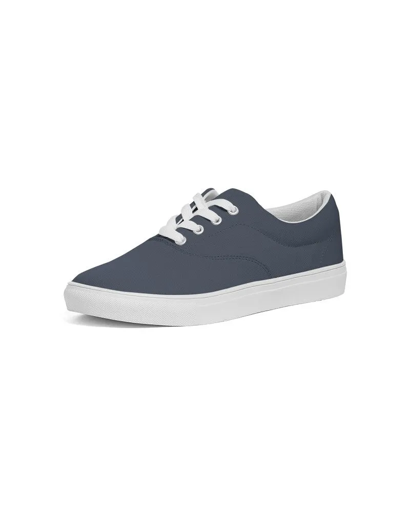 Dark Blue Men's Canvas Sneakers | Men's | Dark Pale Pastel Blue | C30M15Y0K80