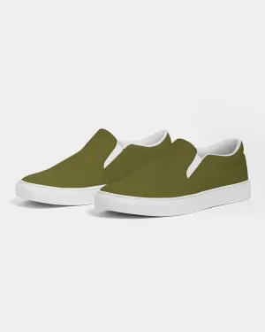 Dark Midtone Yellow Slip-On Canvas Sneakers | Women's | C0M0Y80K80