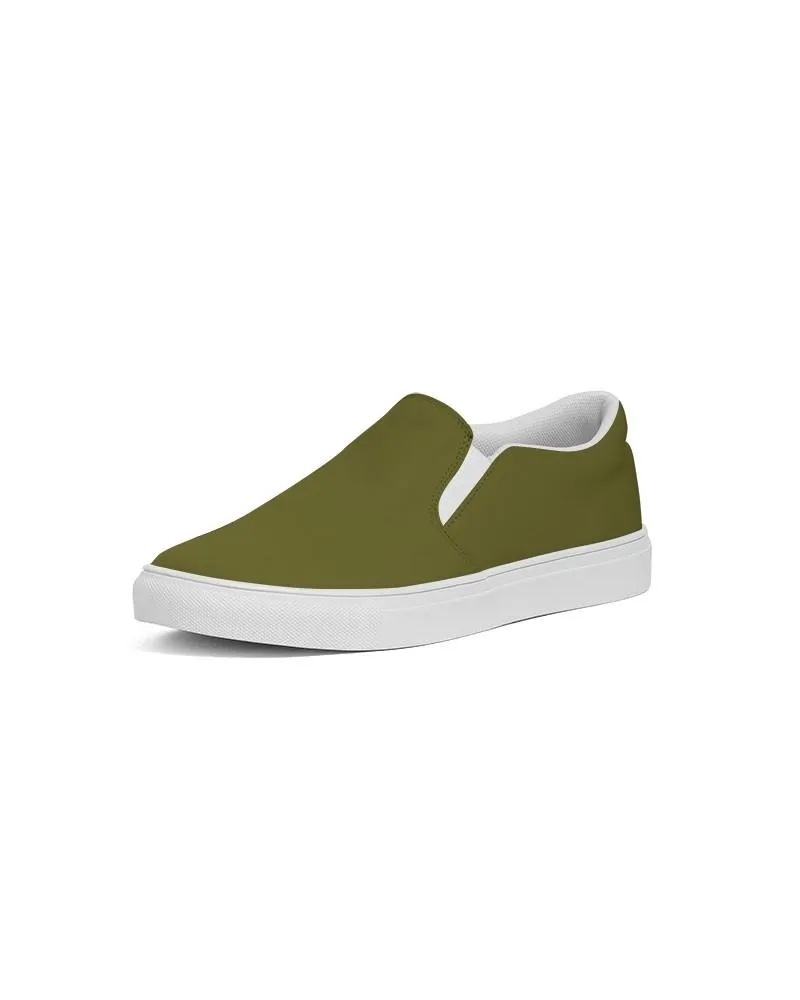 Dark Midtone Yellow Slip-On Canvas Sneakers | Women's | C0M0Y80K80