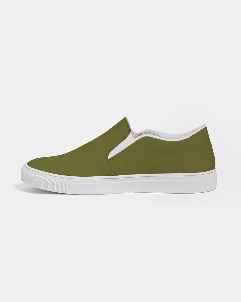 Dark Midtone Yellow Slip-On Canvas Sneakers | Women's | C0M0Y80K80