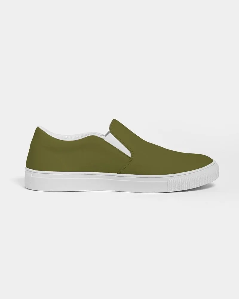 Dark Midtone Yellow Slip-On Canvas Sneakers | Women's | C0M0Y80K80