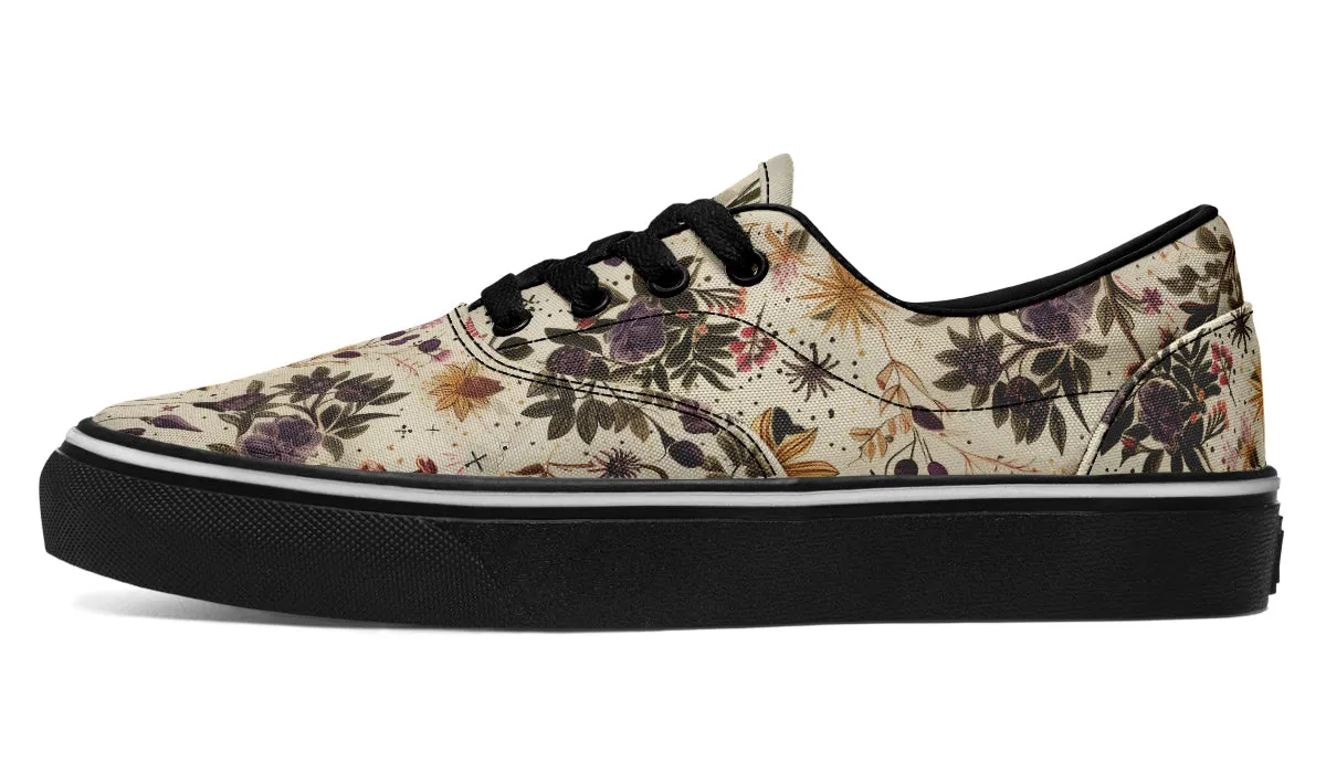 Enchanted Blossoms Street Sneakers - Premium Vegan Canvas Sneakers with Durable Waffle Soles