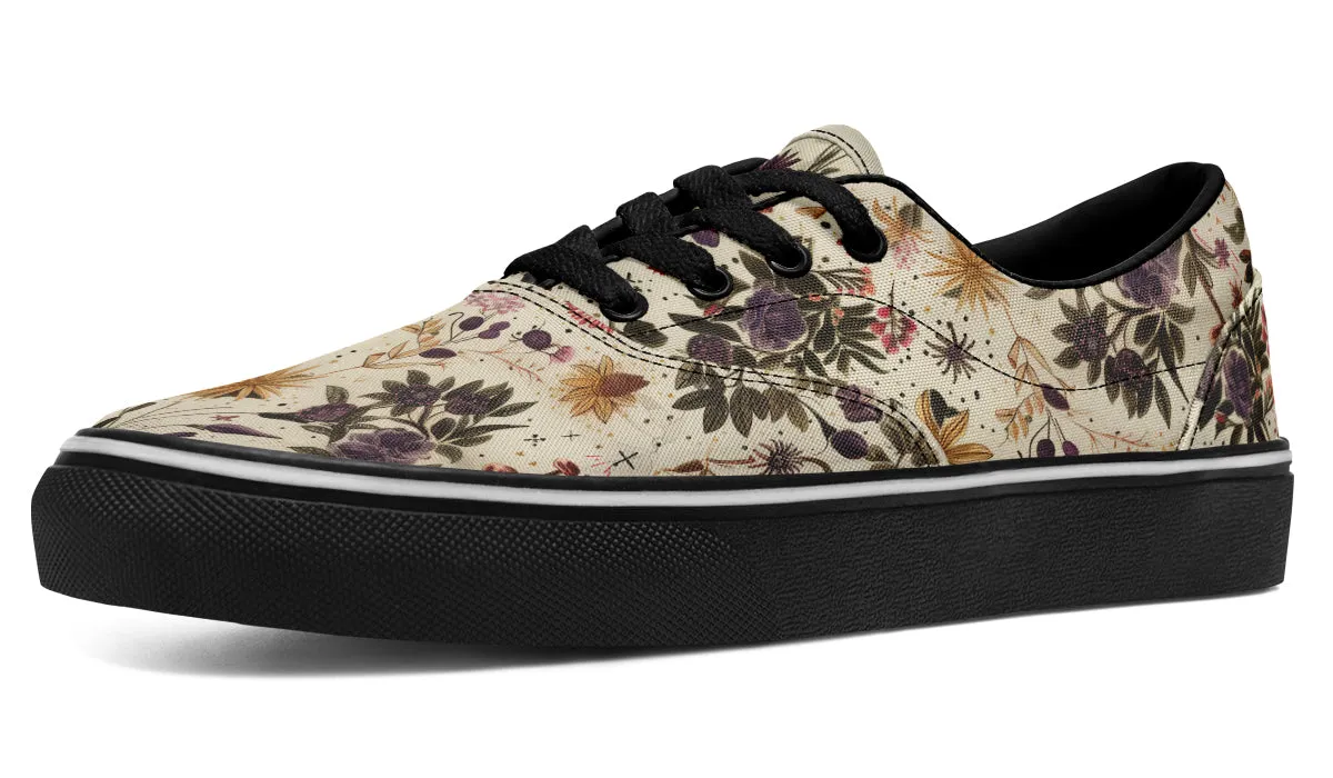 Enchanted Blossoms Street Sneakers - Premium Vegan Canvas Sneakers with Durable Waffle Soles