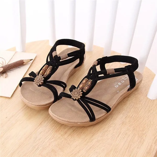 Fashion Summer High Quality Woman Flat Sandals Gladiator Sandalias Mujer Brief Herringbone Flip-flop Sandals Female Shoes