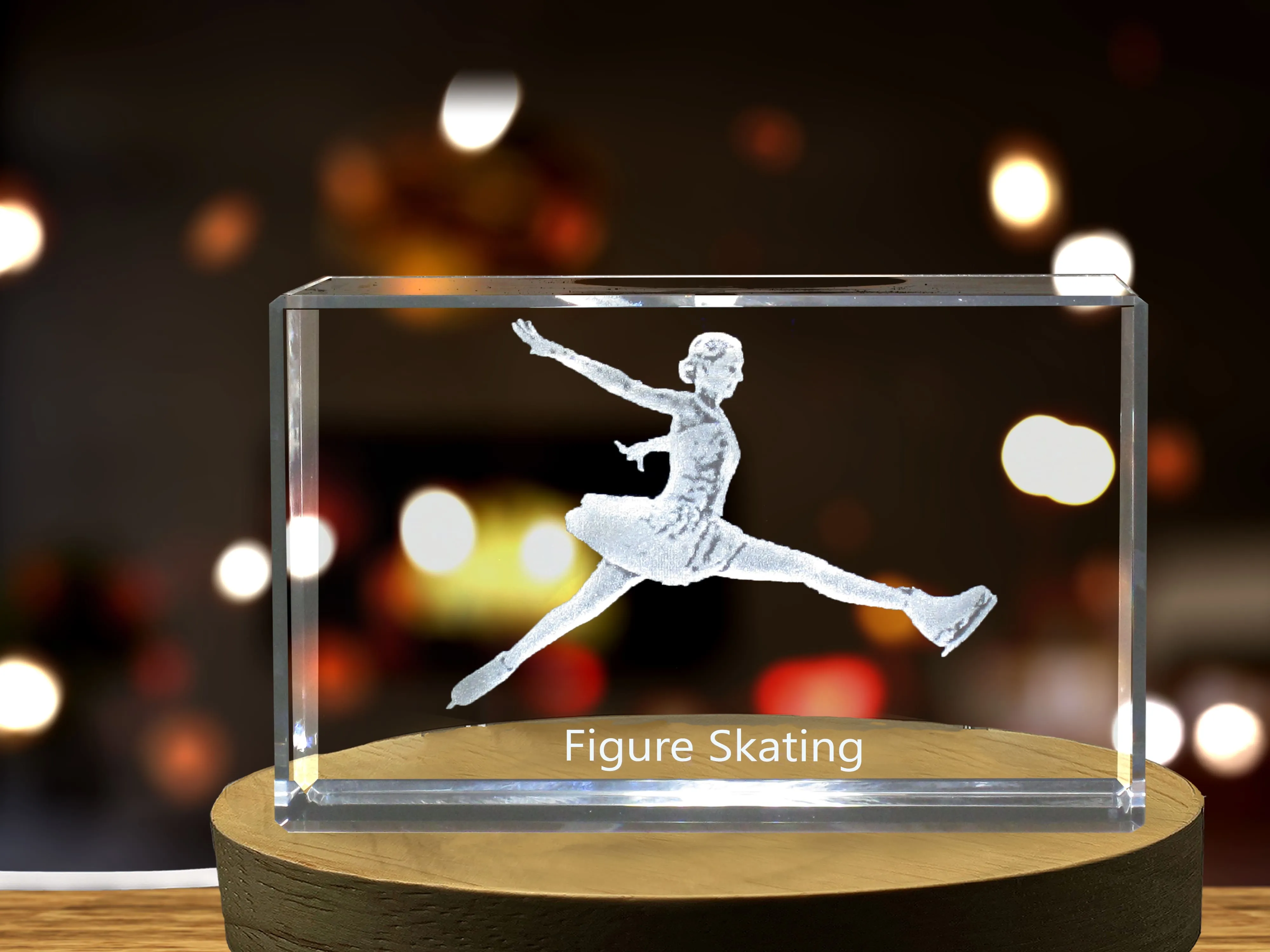 Figure Skating Player 3D Engraved Crystal 3D Engraved Crystal Keepsake/Gift/Decor/Collectible/Souvenir