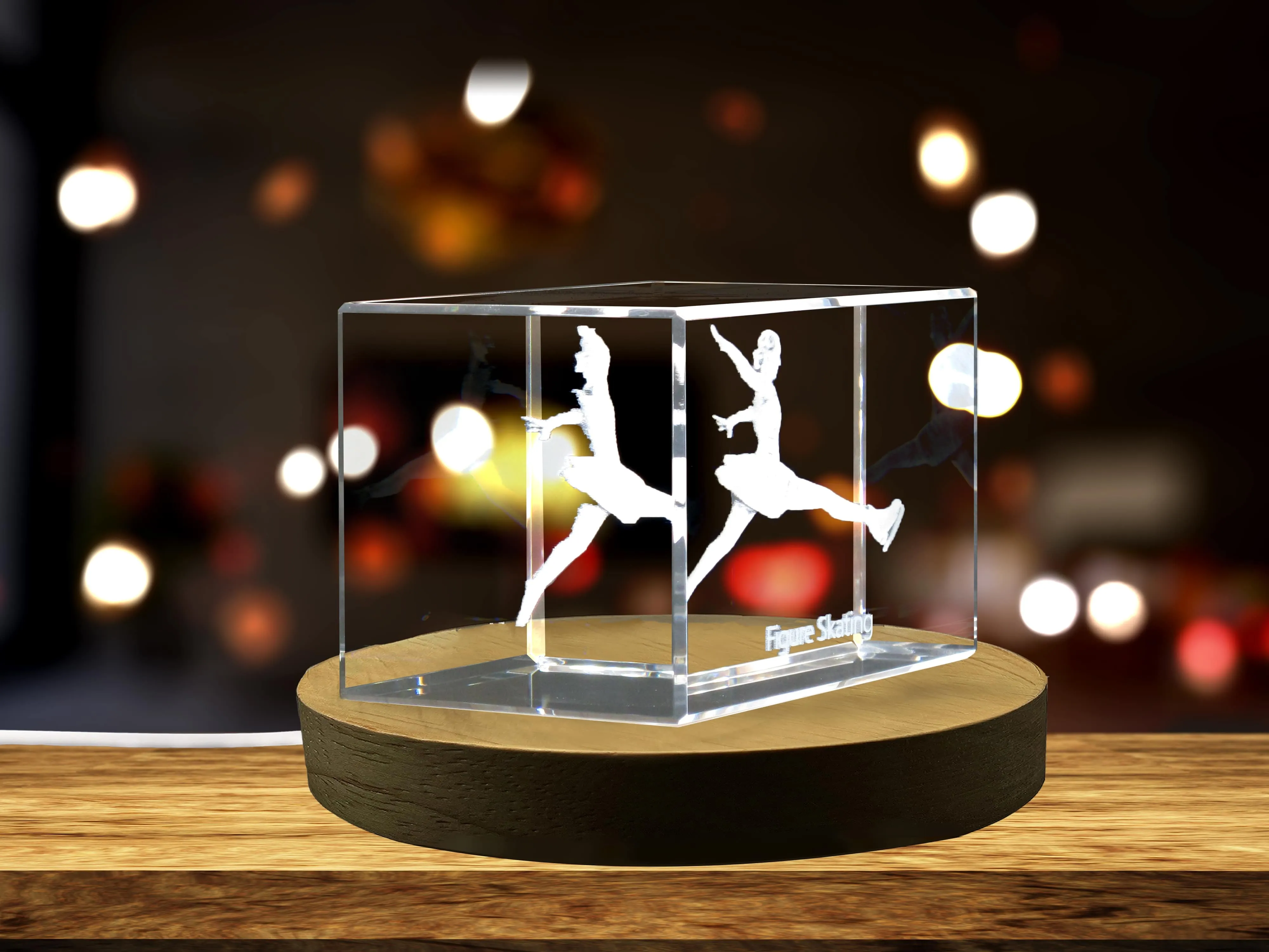 Figure Skating Player 3D Engraved Crystal 3D Engraved Crystal Keepsake/Gift/Decor/Collectible/Souvenir